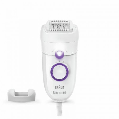 Depiladora Braun Silk-épil 5 505 Power MicroGrip dos velocidades púrpura blanco