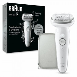 Depiladora Braun Silk-épil 9 9-011 MicroGrip 40 pinzas Plata Blanco Wet&Dry