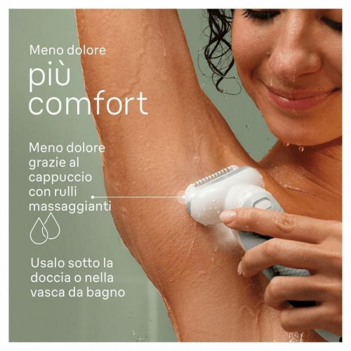 Depiladora Braun Silk-épil 9 9-011 MicroGrip 40 pinzas Plata Blanco Wet&Dry