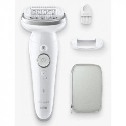 Depiladora Braun Silk-épil 9 BR2-225328 MicroGrip Wet&Dry 40 pinzas Gris Blanco