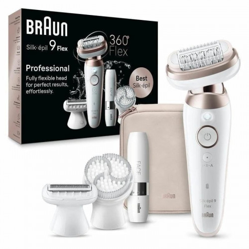 Depiladora Braun Silk-épil 9 Flex 9-360 3D 40 pinzas MicroGrip recargable húmedo y seco