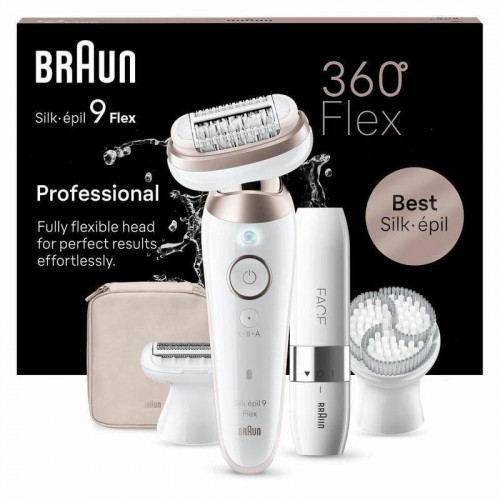 Depiladora Braun Silk-épil 9 Flex 9-360 3D 40 pinzas MicroGrip recargable húmedo y seco