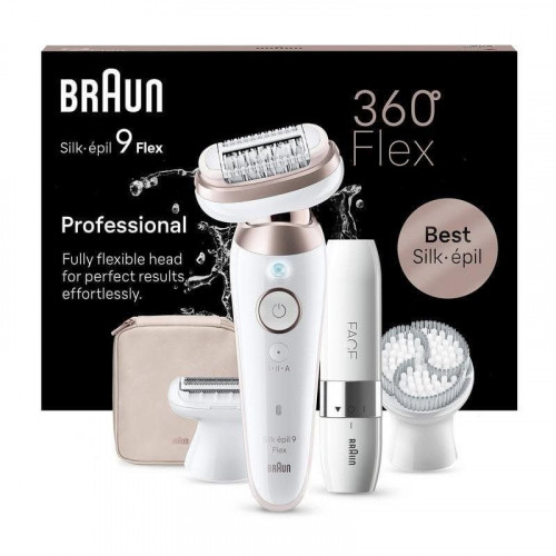 Depiladora Braun Silk-épil 9 Flex 9-360 3D 40 pinzas MicroGrip recargable húmedo y seco