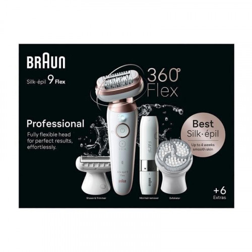 Depiladora Braun Silk-épil 9 Flex 9-360 3D 40 pinzas MicroGrip recargable húmedo y seco
