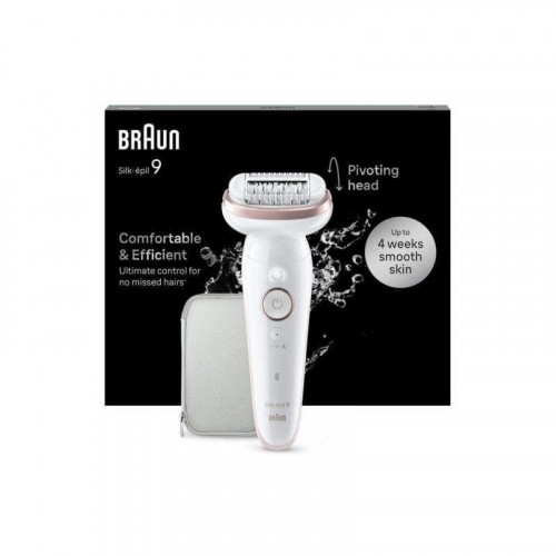 Depiladora Braun Silk-épil 9 Oro Blanco 40 pinzas MicroGrip Wet&Dry 50 min