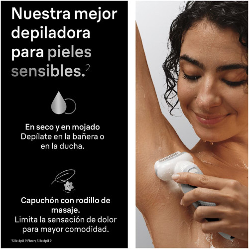 Depiladora eléctrica Braun 9-030 Silk·épil 9 Plata