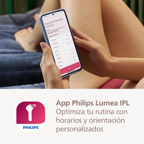 Depiladora IPL Philips Lumea Serie 8000, depilación permanente, luz pulsada, 4 cabezales, cara y cuerpo, sensor de piel inteligente Blanco
