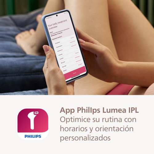 Depiladora IPL Philips Lumea Serie 9000, depilación permanente, uso sin cable, luz pulsada, 3 cabezales, cara y cuerpo, sensor de piel inteligente Blanco