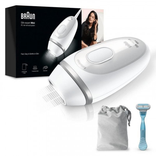 Depiladora Luz Pulsada IPL Braun Silk-expert Mini PL1124 3 Niveles Facial y Corporal Compacta