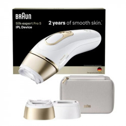 Depiladora Luz Pulsada IPL Braun Silk-expert Pro PL5210 10 Niveles 2 Cabezales