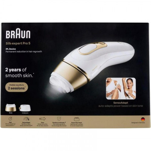 Depiladora Luz Pulsada IPL Braun Silk-expert Pro PL5210 10 Niveles 2 Cabezales