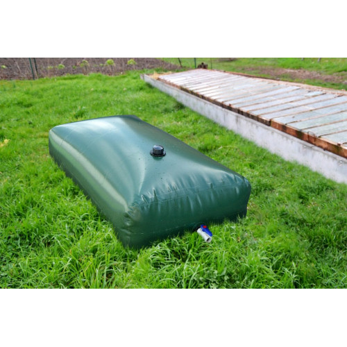 Depósito de agua para jardín portátil PVC verde para 5000 litros