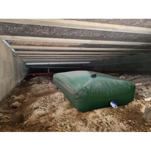 Depósito de agua para jardín portátil PVC verde para 5000 litros