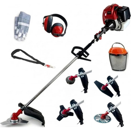 Desbrozadora gasolina 32,5cc 1,5cv motor 2t con discos