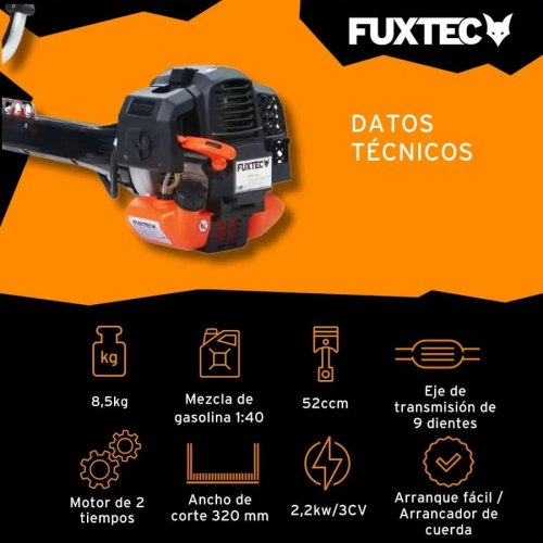 Desbrozadora profesional de gasolina multifunción fuxtec ps152