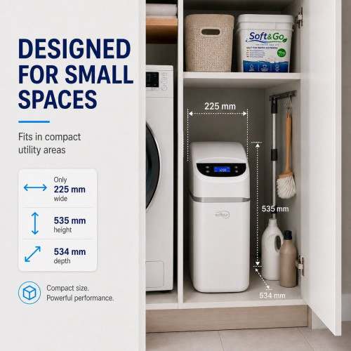 Descalcificador Doméstico compacto SOFTPUR9 | Agua sin Cal para pisos