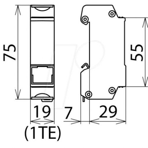 Descargador de sobretensión DEHNpatch con 2 conectores RJ