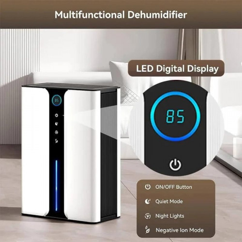 Deshumidificador portátil ultrasilencioso motor de doble núcleo