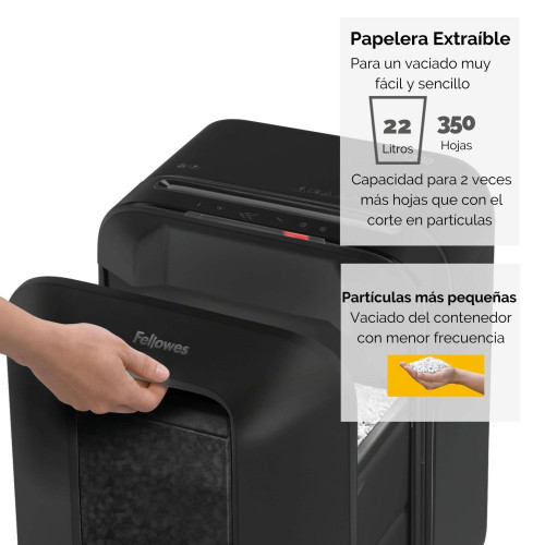 Destructora de papel Fellowes LX200 Minicorte 4x12mm destruye hasta 12 hojas
