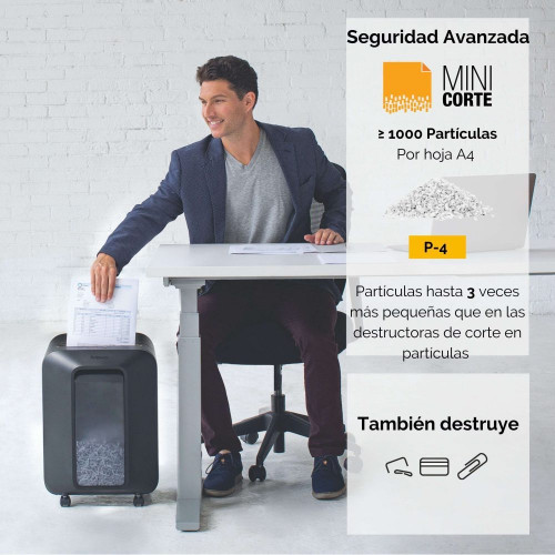 Destructora de papel Fellowes LX200 Minicorte 4x12mm destruye hasta 12 hojas