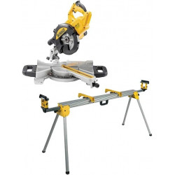 DeWalt Kit Ingletadora Telescópica 1400W Ø216mm DWS774 + Banco de trabajo