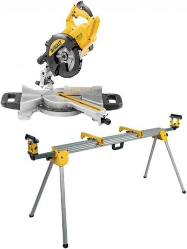 DeWalt Kit Ingletadora Telescópica 1400W Ø216mm DWS774 + Banco de trabajo