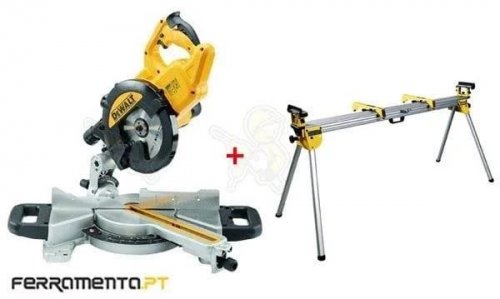 DeWalt Kit Ingletadora Telescópica 1400W Ø216mm DWS774 + Banco de trabajo