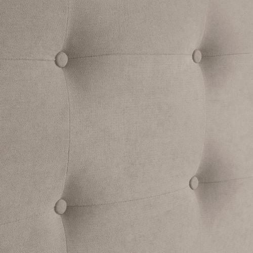 DHOME Cabecero Capitoné hasta el Suelo Cabezal 8cm tapizado Tela ACUALINE para Cama Dormitorio (160cm, Beige)