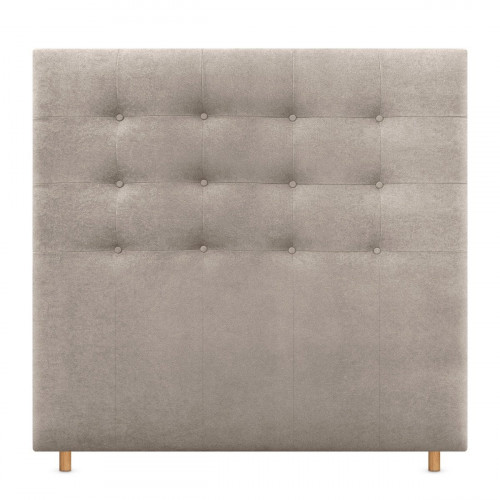 DHOME Cabecero Capitoné hasta el Suelo Cabezal 8cm tapizado Tela ACUALINE para Cama Dormitorio (160cm, Beige)