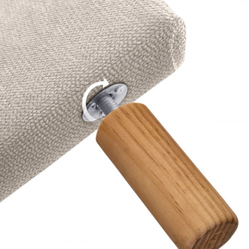 DHOME Cabecero Capitoné hasta el Suelo Cabezal 8cm tapizado Tela ACUALINE para Cama Dormitorio (160cm, Beige)