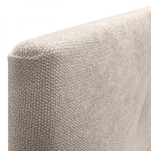 DHOME Cabecero Capitoné hasta el Suelo Cabezal 8cm tapizado Tela ACUALINE para Cama Dormitorio (135cm, Beige)
