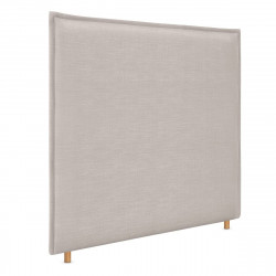 DHOME Cabecero de Lino Natural Liso con Ribete Hasta el Suelo 150x120cm Camas 150 - Beige