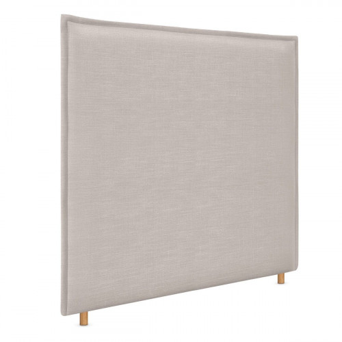 DHOME Cabecero de Lino Natural Liso con Ribete Hasta el Suelo 150x120cm Camas 150 - Beige
