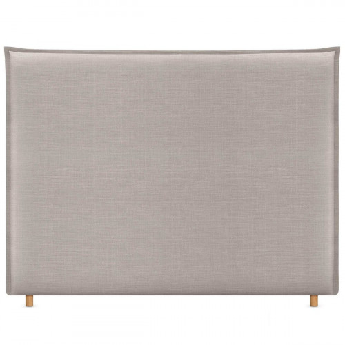 DHOME Cabecero de Lino Natural Liso con Ribete Hasta el Suelo 150x120cm Camas 150 - Beige