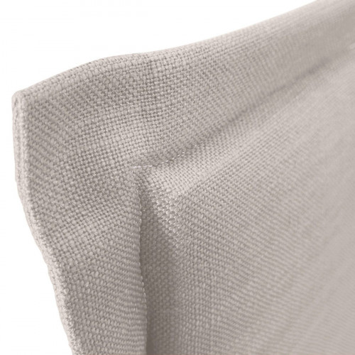 DHOME Cabecero de Lino Natural Liso con Ribete Hasta el Suelo 150x120cm Camas 150 - Beige