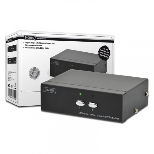 Digitus Conmutador VGA 2 PCs 1 Monitor