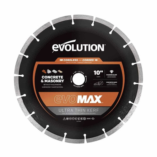 Disco diamantado EVOMAX | 260 mm ultrafino, específico para cortadoras de hormigón inalámbricas