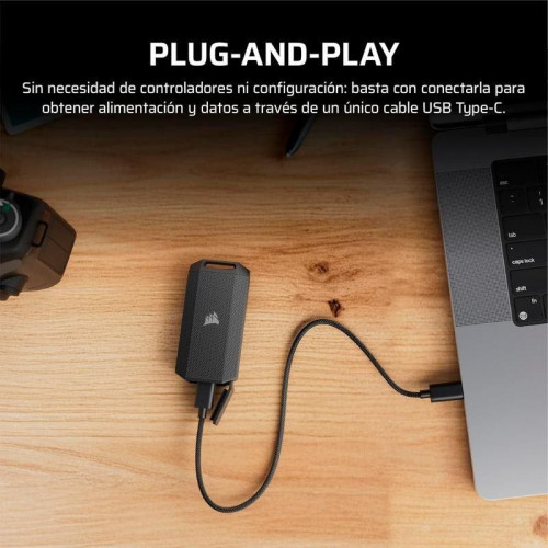 Disco Duro Corsair EX400U Survivor 2TB SSD Externo USB4 4000MB/s IP55