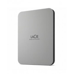 Disco duro externo portátil LaCie Mobile Drive (2022) 1TB, USB-C Plata