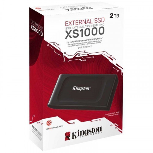Disco Duro Kingston XS1000 Portable SSD Externo 2TB USB 3.2 Negro