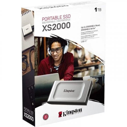 Disco Duro Kingston XS2000 Portable SSD Externo 1TB USB 3.2