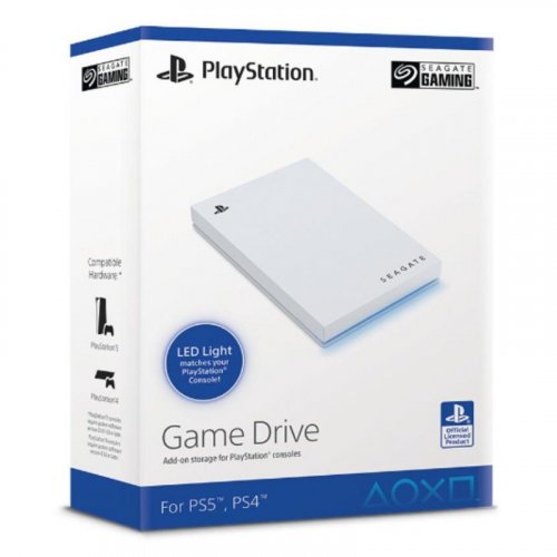 Disco Duro SEAGATE Game Drive STMH2000200 2TB SSD Externo USB 3.2 Blanco LED Azul
