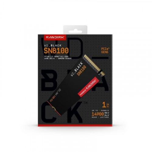Disco Duro Western Digital SN8100 1 TB PCIe 5.0x4 NVMe M.2 SSD