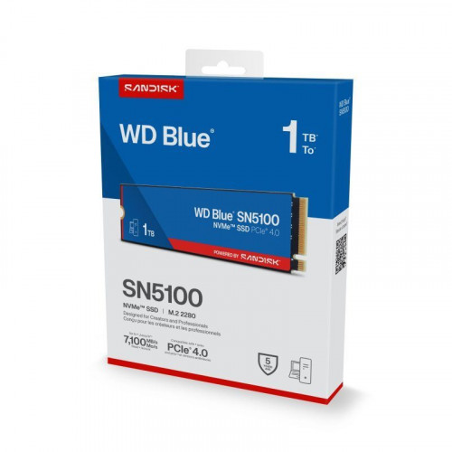 Disco Duro Western Digital WD Blue SN5100 1TB M.2 NVMe 7100MB/s Encriptación HW