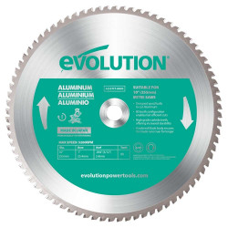 Disco Especial TCT para Ingletadora Evolution de 255 mm, 80 Dientes y 25,4 mm de Agujero, para Aluminio TCT