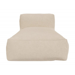 Diván de terciopelo color beige NOUMARA