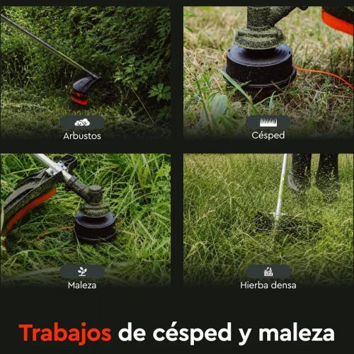 Dnipro-m Desbrozadora 42.7cc 2t 8500 Rpm Hilo 400 mm Y Cuchilla 255 mm