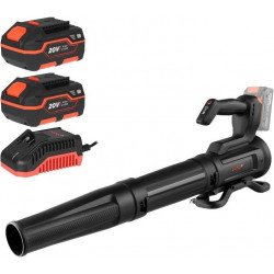 Dnipro-m Soplador de Hojas Batería 20v Brushless, 3 Velocidades Hasta 180 Km/h, 610 M³/h, 1,3 Kg, 2 Baterías 4ah + Cargador Dual – Dcb-201bc