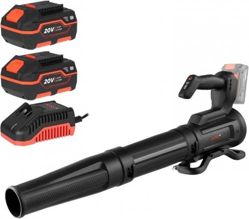 Dnipro-m Soplador de Hojas Batería 20v Brushless, 3 Velocidades Hasta 180 Km/h, 610 M³/h, 1,3 Kg, 2 Baterías 4ah + Cargador Dual – Dcb-201bc