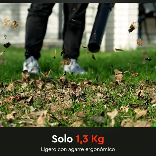 Dnipro-m Soplador de Hojas Batería 20v Brushless, 3 Velocidades Hasta 180 Km/h, 610 M³/h, 1,3 Kg, 2 Baterías 4ah + Cargador Dual – Dcb-201bc